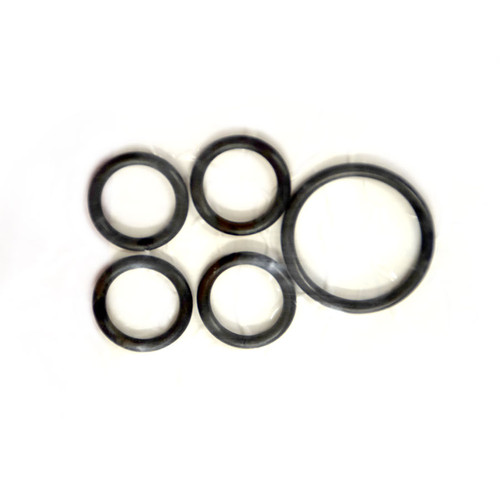 This valve section rebuild kit has five seals between the valve bodies. There is one the size of a quarter and four the size of a dime. These little rubber o-rings will prevent the hydraulic fluid from leaking through the middle of the valve body.