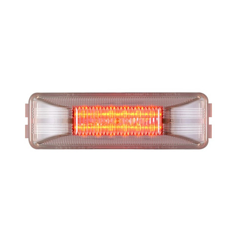 Maxxima 4in Rectangular Clearance Marker - Red Clear