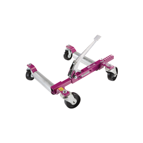 The Model 6313 is an ox. Able to jack vehicle weights to 6,300 lbs. (1,574 lbs. per wheel), including light duty trucks with tire widths up to 13 inches wide and 36 inches tall.