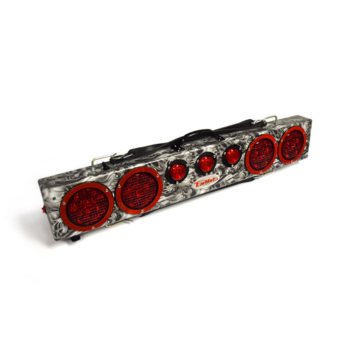 36" wireless truck bar system provides stop, tail, and turn w/ side marker lights on each end and three DOT lights in the center of the bar.