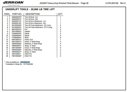 2502880300S - parts detail
