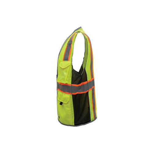 GSS Class 2 Hyper-Lite Vest with Black Sides, Lime