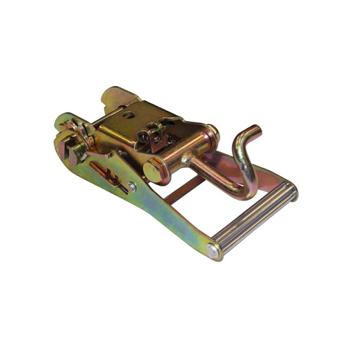 2″ Ratchet with Bent Finger Hook. Available in Standard Handle Style, Wide Handle Style or Gradual Release Rubber Handle Style.