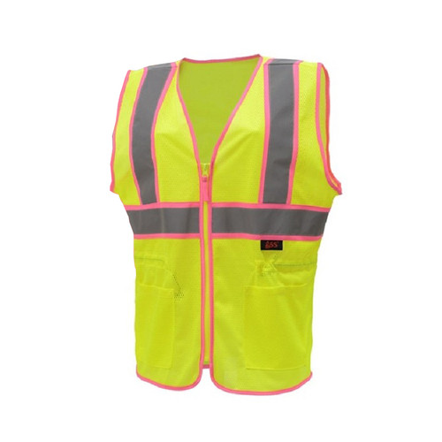 100% polyester material, 2 slash pockets, drawstring adjustable waste. Lime