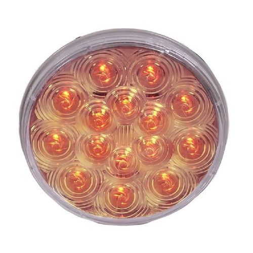 Maxxima - 4 in. Round Light | 15 LED, Amber-Clear