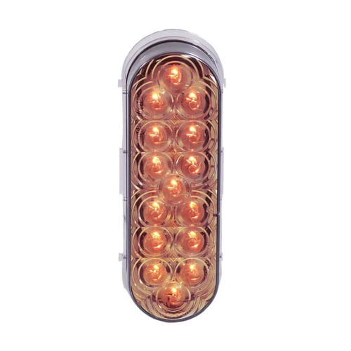 Oval Signal Lamp | Yellow LED w/Clear Lens