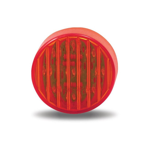 2.5 in. Round Red Ribbed Marker Light | 13 LED
