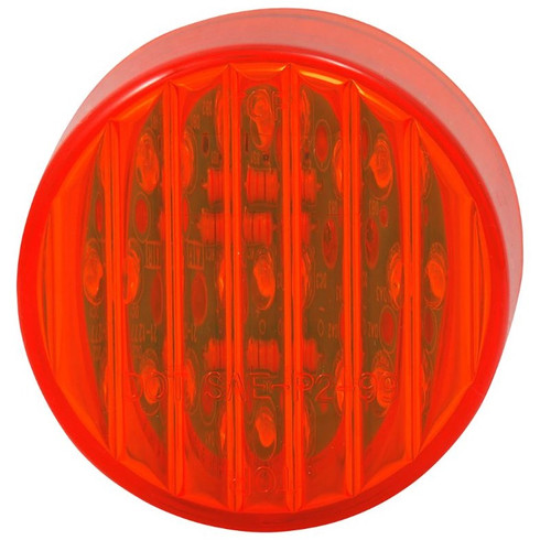 2.5 in. Round Red Ribbed Marker Light | 13 LED