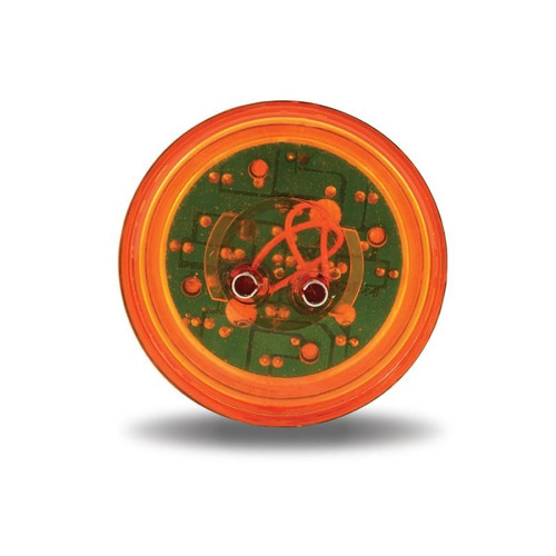 2.5 in. Round Ribbed Amber Marker Light | 13 LED