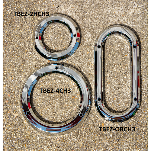 Oval Chrome Plastic Bezel | No Visor