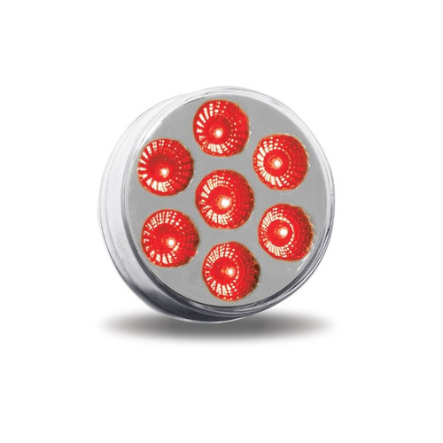 2-1/2" ROUND CLEAR RED LED (7 DIODES)