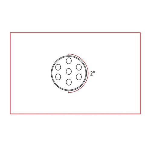 2 in. Red/White Dual Revolution Auxiliary Light | 7 LED