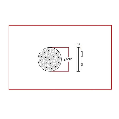 4 in. Red/White Dual Revolution S/T/T Light | 19 LED