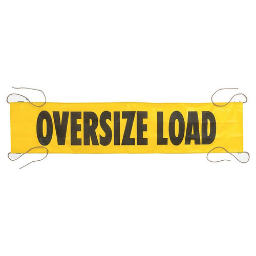 18 in. x 7 ft. Oversize Load Banner w/4 Ropes | ECTTS