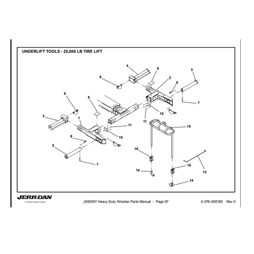 Jerr-Dan 25k Tire Lift Bus Hook