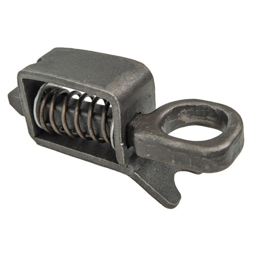 This spring lock is used on the passenger side of the trailer or head rack. It is the lock for the ratchet heads. When tightening down you chains this lock will automatically lock the chain in place so you can move your tie bar to another hole in order to This spring lock is used on the passenger side of the trailer or head rack. It is the lock for the ratchet heads. When tightening down you chains this lock will automatically lock the chain in place so you can move your tie bar to another hole in order to
