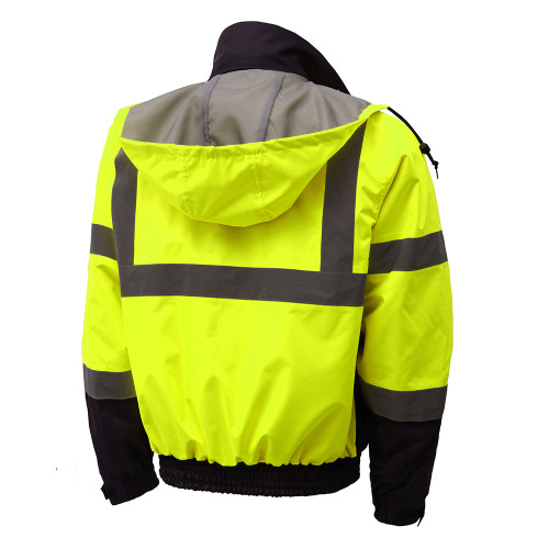 Lime, 3-IN-1, Class 3 Jacket w/Ripstop Bottom