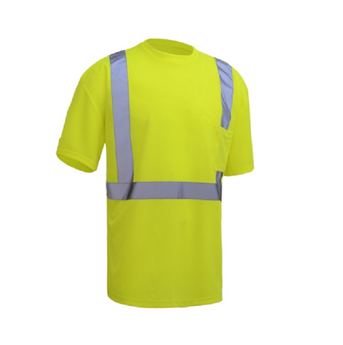 Hi-Vis Short Sleeve Shirt, Lime | Hi-Vis Class 2