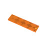 Improve safety during night and low-visibility conditions with this Grote Reflector Stick-On. Its size is ideal for narrow spaces, and its firm-stick backing and optional mounts for two #8 screws ensure a long-lasting hold. The amber color of this acrylic piece works well alone or paired with other red or yellow reflectors.