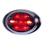 Equip your sleeper cab with this red Maxxima Mini Chrome Oval Clearance Marker. Seven LED's maximizes visibility, and its bezel is made from stainless steel for durability.

- 100,000 hour LED life