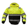 ONYX 3-IN-1 Winter Bomber Jacket Lime Color, Black Bottom ANSI / Class 2 / Leaders / ONYX / Premium / Safety Winter Jacket / Teflon / Two Tone / Waterproof / Zipper Outer Jacket: 300D Rip Stop Polyester Oxford Fabric with PU Coating, Poly filled quilted l