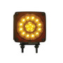 Amber/Red Square LED | Double Face, Single Post, Passenger Side