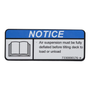 Decal Air Suspension Caution | Jerr-Dan PN 7330000176