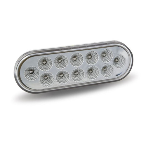 Oval Stop/Turn/Tail Back-Up Light | Red/White, 12 LED