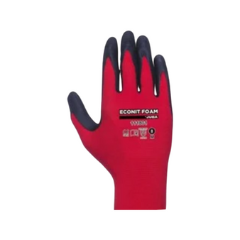 RED/BLACK NITRILE PALM SAFETY GLOVES (MEDIUM)