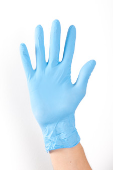 POWDER FREE BLUE NITRILE GLOVES (100)