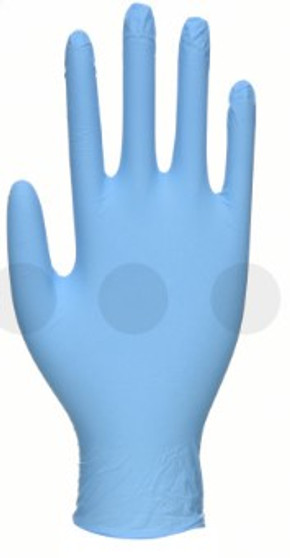 BLUE LARGE ANTIMICROBIAL NITRILE GLOVES (100)