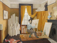 Edward Bawden Working in His Studio - Card