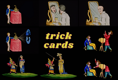Trick Card (Four "Slipper" Slides c.1850)