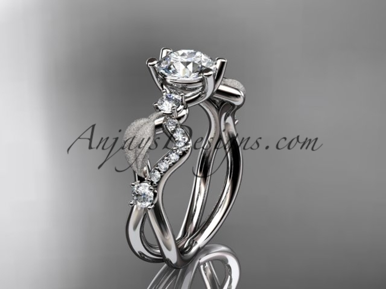 Leaf Design Diamond Ring - JD SOLITAIRE