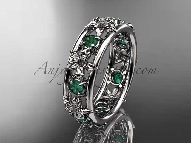 14kt white gold diamond leaf wedding ring engagement ring wedding