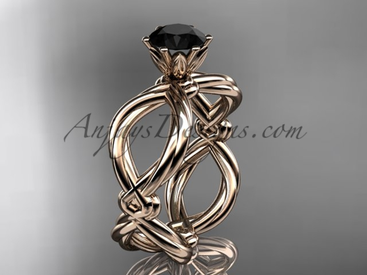 Jolie Contemporary Round Halo Rope Diamond Engagement Ring - artcarvedbridal