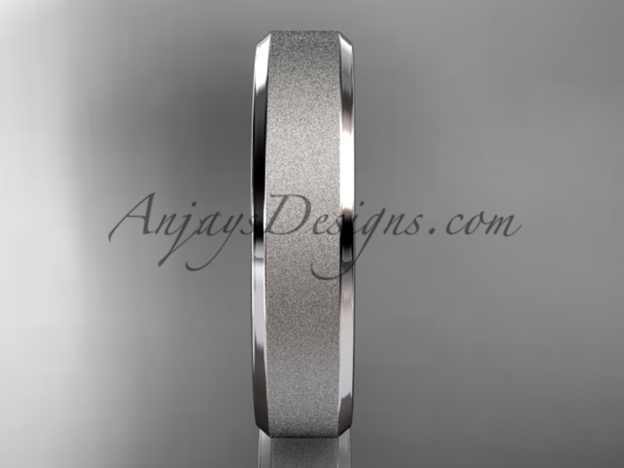Flat Step Solid High Polish Ring Men Wedding Plain Band 5mm Platinum 8.5g  8-8.75 | eBay