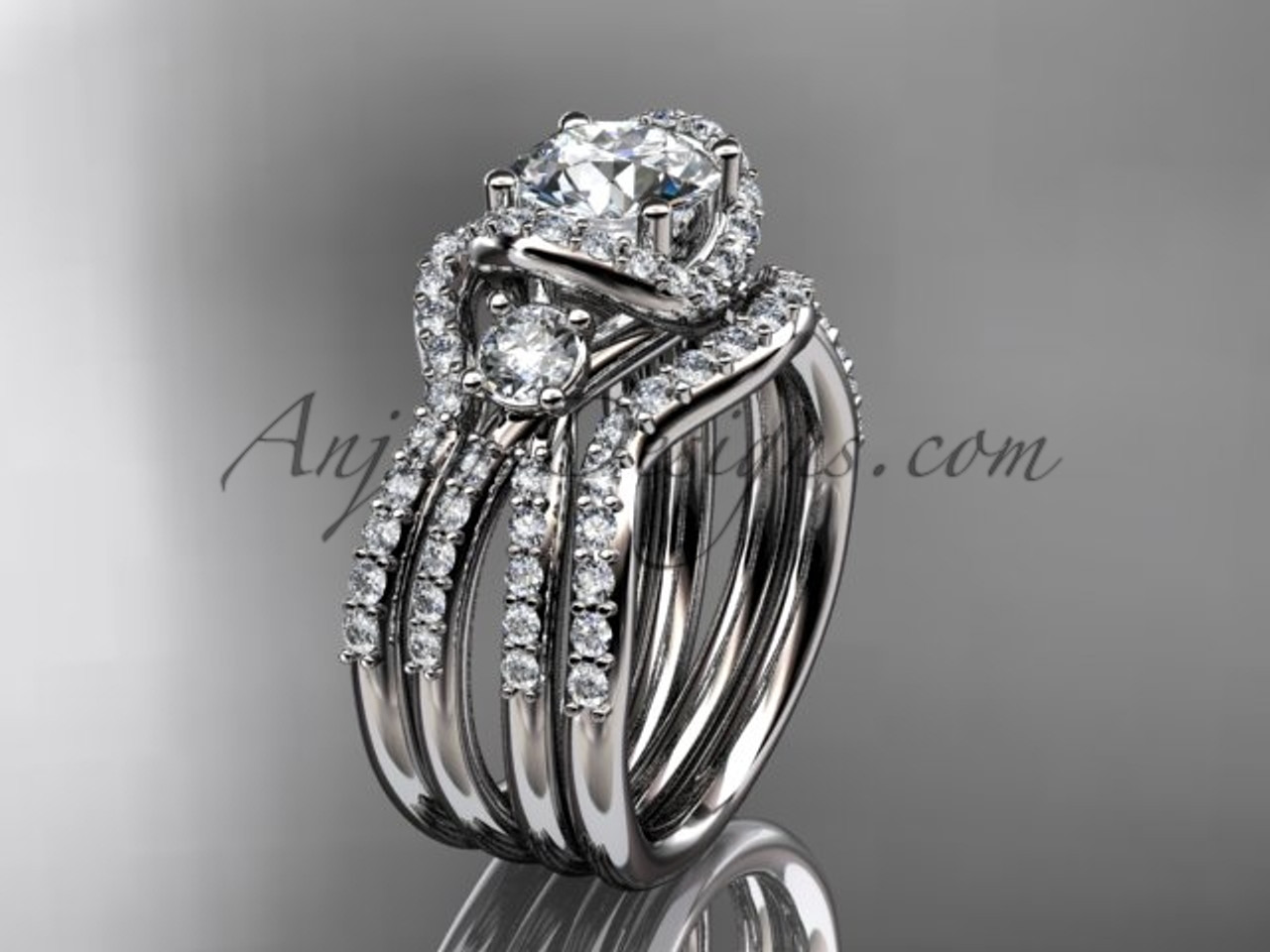 Amazon.com: Glitz Design Wedding Rings for Women Bridal Set Round Cut -Engagement  Ring Matching Band 1.00 Carat 14K Rose Gold (J, I1) (RS 4) : Clothing,  Shoes & Jewelry