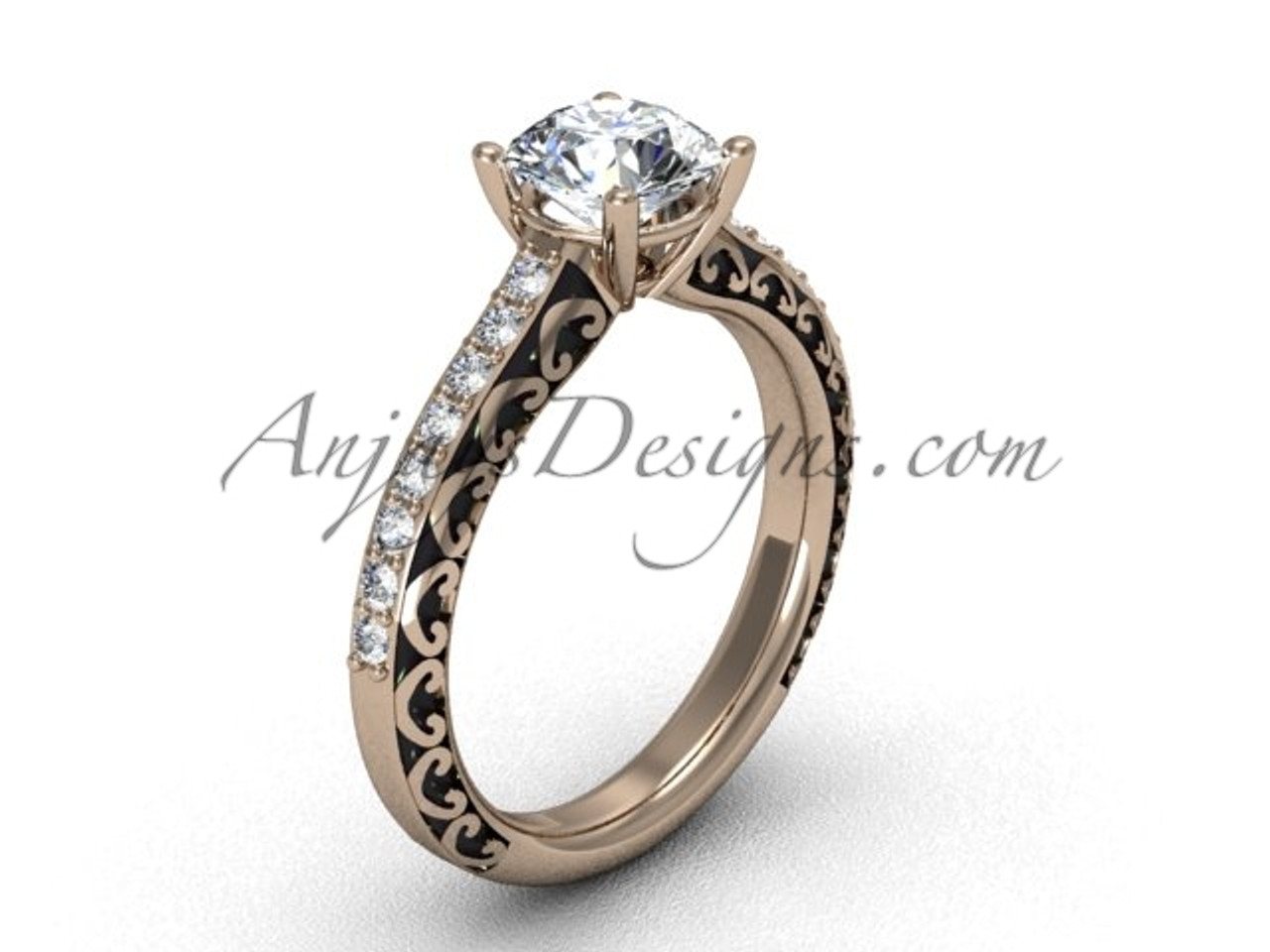 Rose Gold Ring Design for Female Unique Flower Rings ADLR238