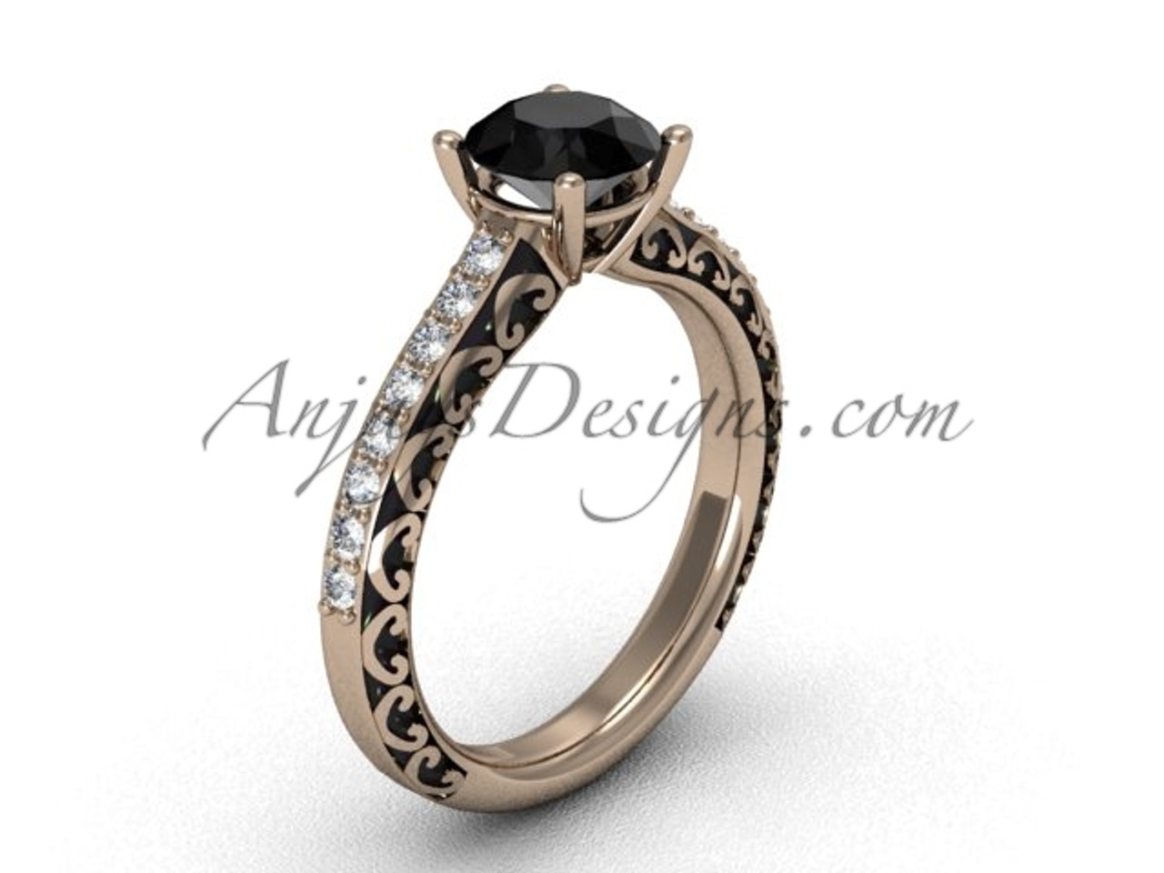 Wedding Ring Set in Rose Gold | KLENOTA