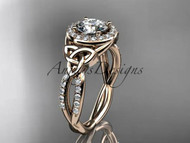 Infinity and Trinity Knot Symbol Engagement Ring 