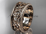 Captivating Beauty: Exploring the Unique Celtic Triquetra Bridal Ring in 14kt Rose Gold