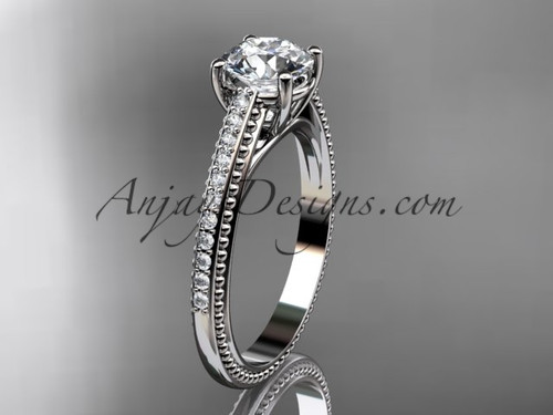 platinum diamond unique engagement ring, wedding ring ADER87