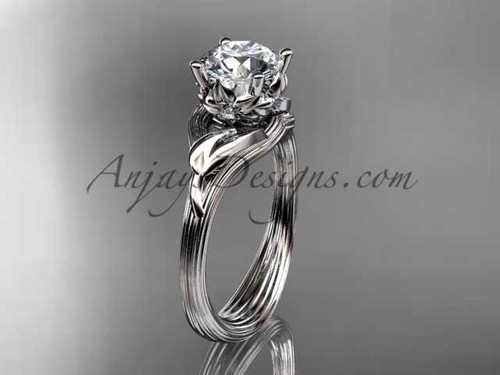 Gorgeous Modern Leaf Wedding Ring, 14kt White Gold Engagement Ring ADLR240 Gorgeous Modern Leaf Wedding Ring, 14kt White Gold Engagement Ring ADLR240