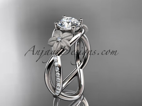 Awesome Diamond Engagement Ring, Platinum  Floral Wedding Ring ADLR90