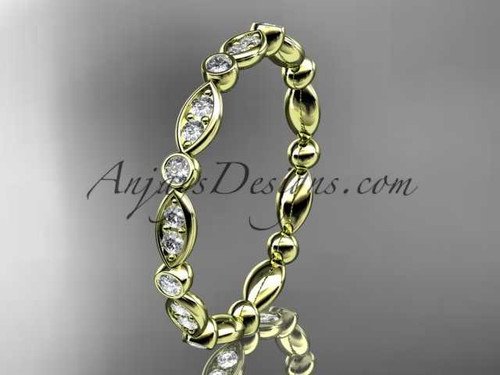 14k yellow gold diamond wedding band, engagement ring ADLR29B