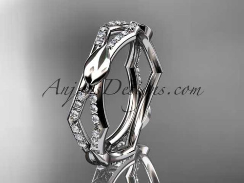 platinum diamond leaf and vine wedding band,engagement ring ADLR353B