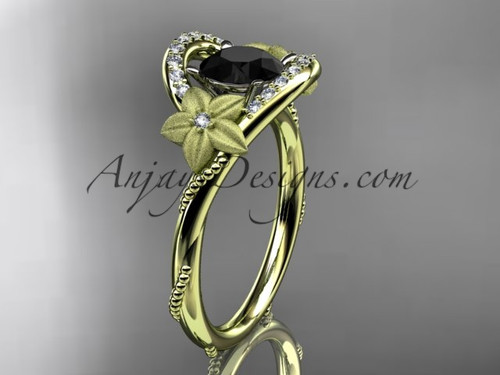 Ladies Black Hills Gold Wedding Set with Halo Diamond Engagement Ring - G  LWR932SD