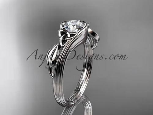 Best Moissanite Rings, Platinum Celtic Engagement Ring  CT7324 