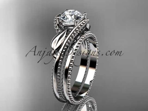 Unique 14kt white gold engagement set ADLR322S
